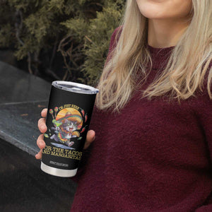 Funny Cinco De Mayo Cat Tumbler Cup Just Here For The Tacos And Margaritas TS12 Print Your Wear
