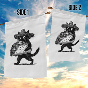 Funny Cinco De Mayo Black Cat With Taco Garden Flag Mexican Food Gift TS12 Print Your Wear