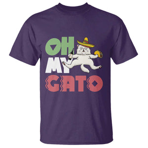 Funny Cinco De Mayo Drunk Cat T Shirt Oh My Gato TS12 Purple Print Your Wear