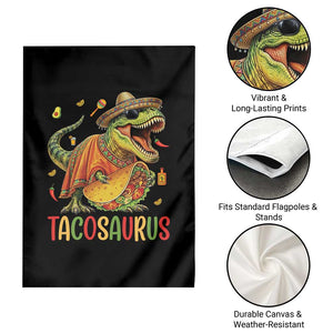 Cinco De Mayo Tacosaurus Garden Flag Funny Dinosaur Taco Lover Gift TS12 Print Your Wear