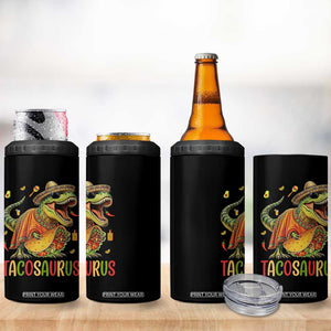 Cinco De Mayo Tacosaurus 4 in 1 Can Cooler Tumbler Funny Dinosaur Taco Lover Gift TS12 Print Your Wear