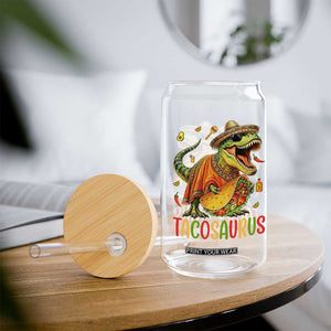 Cinco De Mayo Tacosaurus Glass Can Funny Dinosaur Taco Lover Gift TS12 Print Your Wear