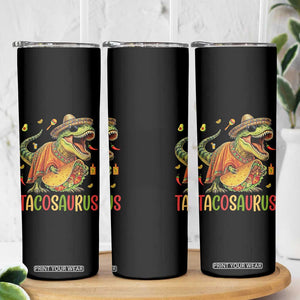 Cinco De Mayo Tacosaurus Skinny Tumbler Funny Dinosaur Taco Lover Gift TS12 Print Your Wear