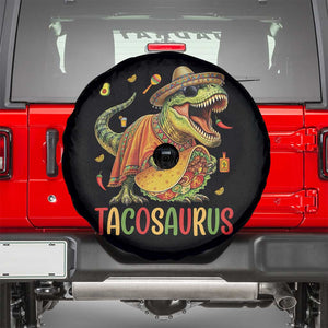 Cinco De Mayo Tacosaurus Spare Tire Cover Funny Dinosaur Taco Lover Gift TS12 Black Print Your Wear