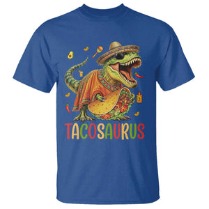 Cinco De Mayo Tacosaurus T Shirt Funny Dinosaur Taco Lover Gift TS12 Royal Blue Print Your Wear