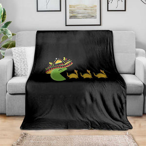 Funny Retro Game Tacosaurus Throw Blanket Cinco De Mayo Taco Lover Gift TS12 Print Your Wear