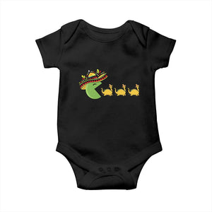 Funny Retro Game Tacosaurus Baby Onesie Cinco De Mayo Taco Lover Gift TS12 Black Print Your Wear