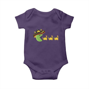 Funny Retro Game Tacosaurus Baby Onesie Cinco De Mayo Taco Lover Gift TS12 Purple Print Your Wear