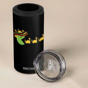 Funny Retro Game Tacosaurus 4 in 1 Can Cooler Tumbler Cinco De Mayo Taco Lover Gift TS12 Print Your Wear