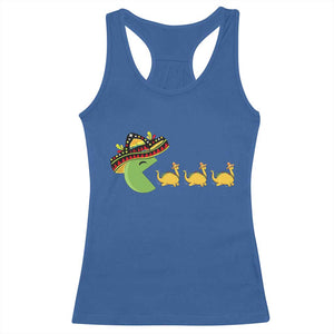 Funny Retro Game Tacosaurus Racerback Tank Top Cinco De Mayo Taco Lover Gift TS12 Royal Blue Print Your Wear