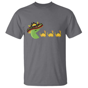 Funny Retro Game Tacosaurus T Shirt Cinco De Mayo Taco Lover Gift TS12 Charcoal Print Your Wear