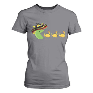 Funny Retro Game Tacosaurus T Shirt For Women Cinco De Mayo Taco Lover Gift TS12 Charcoal Print Your Wear