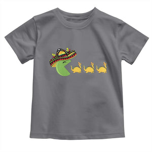 Funny Retro Game Tacosaurus Toddler T Shirt Cinco De Mayo Taco Lover Gift TS12 Charcoal Print Your Wear