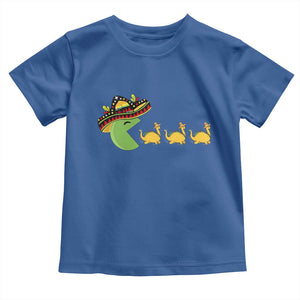 Funny Retro Game Tacosaurus Toddler T Shirt Cinco De Mayo Taco Lover Gift TS12 Royal Blue Print Your Wear