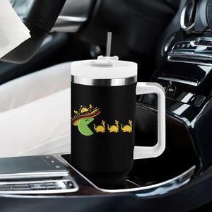 Funny Retro Game Tacosaurus Tumbler With Handle Cinco De Mayo Taco Lover Gift TS12 Print Your Wear