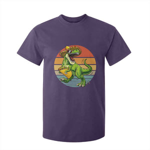 Vintage Dinosaur Taco Lover T Shirt For Kid Cinco De Mayo Gift TS12 Purple Print Your Wear