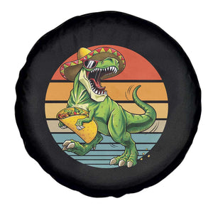 Vintage Dinosaur Taco Lover Spare Tire Cover Cinco De Mayo Gift TS12 Print Your Wear
