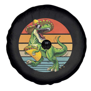 Vintage Dinosaur Taco Lover Spare Tire Cover Cinco De Mayo Gift TS12 Print Your Wear