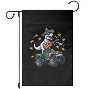 Funny Cinco De Mayo Dinosaur Monster Truck Garden Flag Taco Lover Gift TS12 Black Print Your Wear