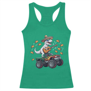 Funny Cinco De Mayo Dinosaur Monster Truck Racerback Tank Top Taco Lover Gift TS12 Irish Green Print Your Wear