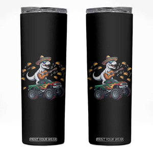 Funny Cinco De Mayo Dinosaur Monster Truck Skinny Tumbler Taco Lover Gift TS12 Black Print Your Wear