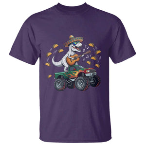 Funny Cinco De Mayo Dinosaur Monster Truck T Shirt Taco Lover Gift TS12 Purple Print Your Wear