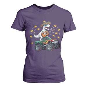 Funny Cinco De Mayo Dinosaur Monster Truck T Shirt For Women Taco Lover Gift TS12 Purple Print Your Wear
