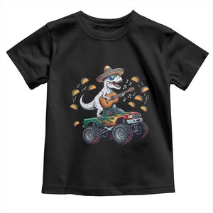 Funny Cinco De Mayo Dinosaur Monster Truck Toddler T Shirt Taco Lover Gift TS12 Black Print Your Wear
