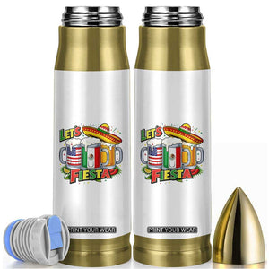 Funny Beer Drinking Cinco De Mayo Party Gift Bullet Tumbler Lets Fiesta TS12 White Print Your Wear