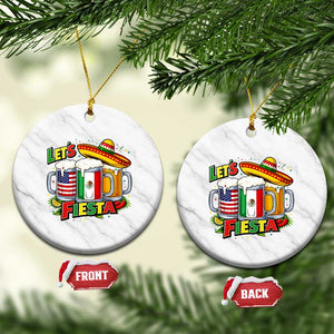 Funny Beer Drinking Cinco De Mayo Party Gift Ceramic Ornament Lets Fiesta TS12 1pc White Marble Print Your Wear