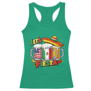 Funny Beer Drinking Cinco De Mayo Party Gift Racerback Tank Top Lets Fiesta TS12 Irish Green Print Your Wear