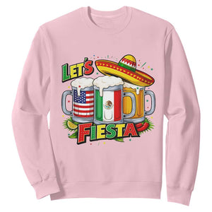 Funny Beer Drinking Cinco De Mayo Party Gift Sweatshirt Lets Fiesta TS12 Light Pink Print Your Wear