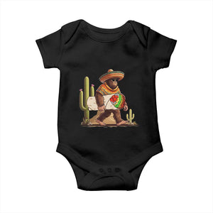 Funny Cinco De Mayo Bigfoot Burrito Lover Gift Baby Onesie TS12 Black Print Your Wear