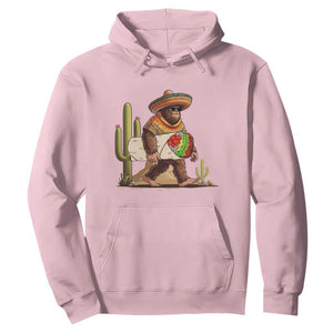 Funny Cinco De Mayo Bigfoot Burrito Lover Gift Hoodie TS12 Light Pink Print Your Wear