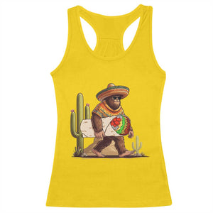 Funny Cinco De Mayo Bigfoot Burrito Lover Gift Racerback Tank Top TS12 Daisy Print Your Wear