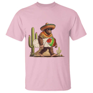 Funny Cinco De Mayo Bigfoot Burrito Lover Gift T Shirt TS12 Light Pink Print Your Wear