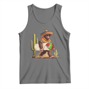 Funny Cinco De Mayo Bigfoot Burrito Lover Gift Tank Top TS12 Black Heather Print Your Wear