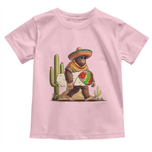 Funny Cinco De Mayo Bigfoot Burrito Lover Gift Toddler T Shirt TS12 Light Pink Print Your Wear