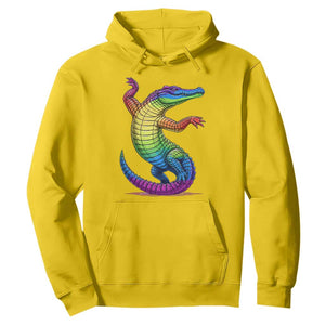 Funny Rainbow Gator LGBTQ Pride Support Hoodie