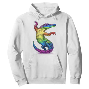 Funny Rainbow Gator LGBTQ Pride Support Hoodie