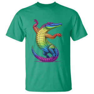 Funny Rainbow Gator LGBTQ Pride Support T Shirt TS12 Irish Green Print Your Wear
