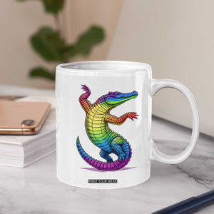 Funny Rainbow Gator LGBTQ Pride Support Coffee Mug TS12 Print Your Wear