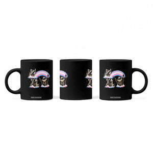 Howling Raccoon LGBTQ Pride Coffee Mug Rainbow Trash Panda Support