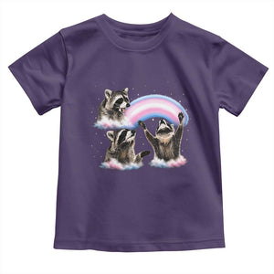 Howling Raccoon LGBTQ Pride Toddler T Shirt Rainbow Trash Panda Support TS12 Purple Print Your Wear