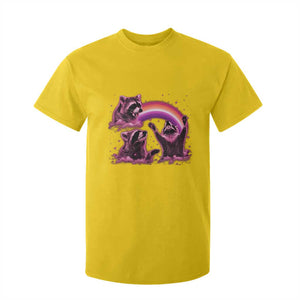 Funny Pink Raccoon Live Laugh T Shirt For Kid Lesbian Pride Month