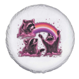 Funny Pink Raccoon Live Laugh Spare Tire Cover Lesbian Pride Month TS12 Print Your Wear