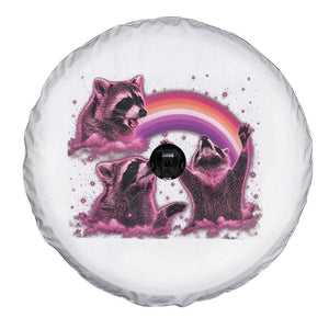 Funny Pink Raccoon Live Laugh Spare Tire Cover Lesbian Pride Month TS12 Print Your Wear