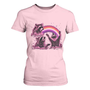 Funny Pink Raccoon Live Laugh T Shirt For Women Lesbian Pride Month TS12 Light Pink Print Your Wear