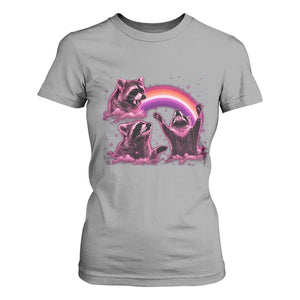 Funny Pink Raccoon Live Laugh T Shirt For Women Lesbian Pride Month TS12 Sport Gray Print Your Wear