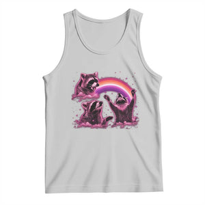 Funny Pink Raccoon Live Laugh Tank Top Lesbian Pride Month TS12 Ash Print Your Wear